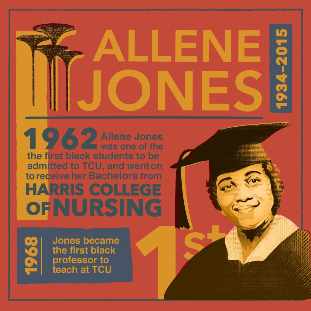 Poster with illustrative rendering of Allene Jones